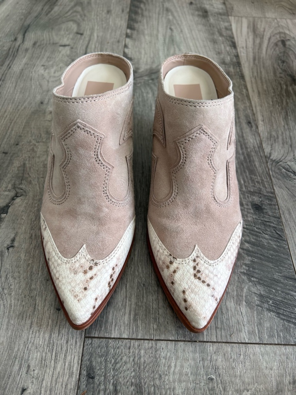 Dolce Vita Lars Leather Mule in Dune Suede Western Size 9.5 - Picture 3 of 12